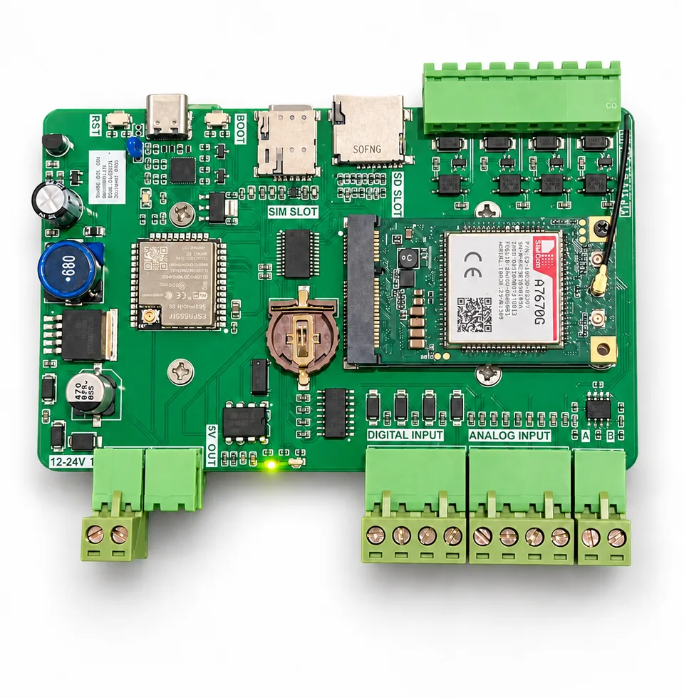 Cellular I/O Gateway board from the Baztech custom electronics catalogue